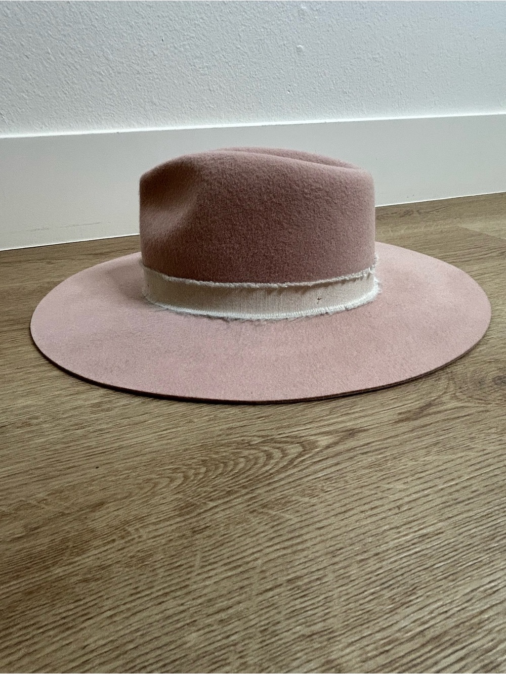 Brixton 100% Wool Felt Light Pink Wide Brim Rancher Style Hat